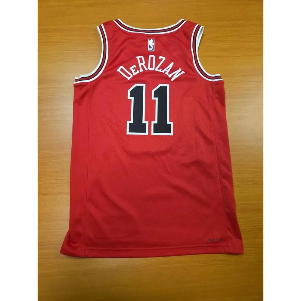 Nike DeMar DeRozan Chicago Bulls Red Icon Swingman Jersey Sz 40 100% Authentic - Picture 5 of 6